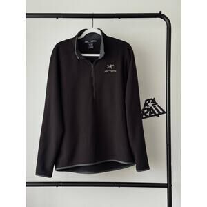 Arcteryx Polartec Grid Waffle Fleece 1/4 Zip Pullover Black